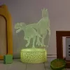 Lâmpada LED de mesa MANTA SNL117RGB decoração de luz 3D dinossauro RGB