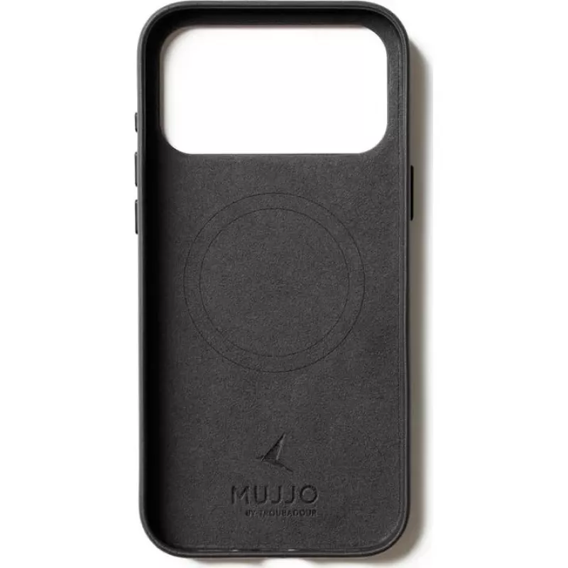 Mujjo Full Leather Case capa para iPhone 17 Pro Max preto