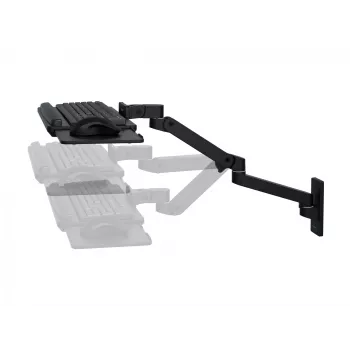 Suporte de teclado Ergotron LX Pro Wall braço de teclado preto alumínio