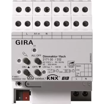 Atuador GIRA 217100 KNX/EIB regulação de intensidade unipolar 500W REG (217100)