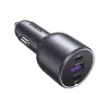 Carregador rápido de automóvel Ugreen 130W 3 portas cinzento