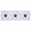 Kit de ventoinhas para radiador 360mm ARGB PWM Jonsbo ZB-360 branco — 3 ventoinhas 120mm PWM ARGB para radiadores de refrigeração líquida