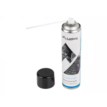 Spray de ar comprimido LANBERG CG-600FL-001 — 600 ml, para limpeza de PC, preto/azul/branco
