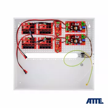 Conjunto de fonte de alimentação tampão para 17 câmaras IP switch PoE 17P+1UP ATTE IPUPS-17-11-H