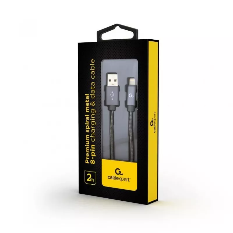 Cabo Lightning Cablexpert CC-USB2S-AMLM-2M-BG