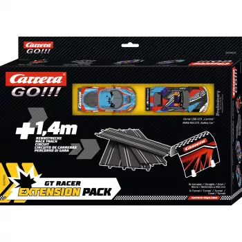 Pack de expansão de pista de corrida CARRERA GO!!! GT Racer – layout de pista adicional para conjunto de carros de slot