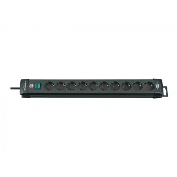 Extensão elétrica Brennenstuhl 1951100100 3 m 10 tomadas interior preta