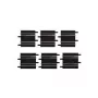 Peças de pista CARRERA conjunto de retas — 3×100 mm + 3×114 mm preto, 6 unid.