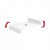 Organizador de cabos compacto Maclean para debaixo da secretária, carga máx. 5 kg, branco, MC-107 W
