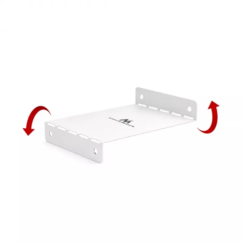 Organizador de cabos compacto Maclean para debaixo da secretária, carga máx. 5 kg, branco, MC-107 W