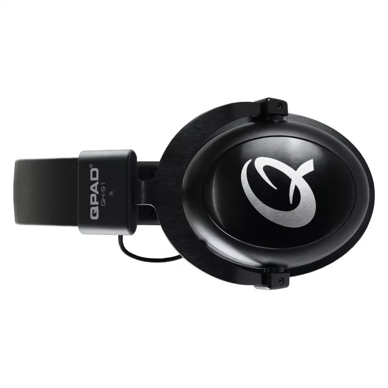 Headset QPAD QH-91 com fios, arco de cabeça, circum-aural, 15–25000 Hz, cabo de 2 m, preto