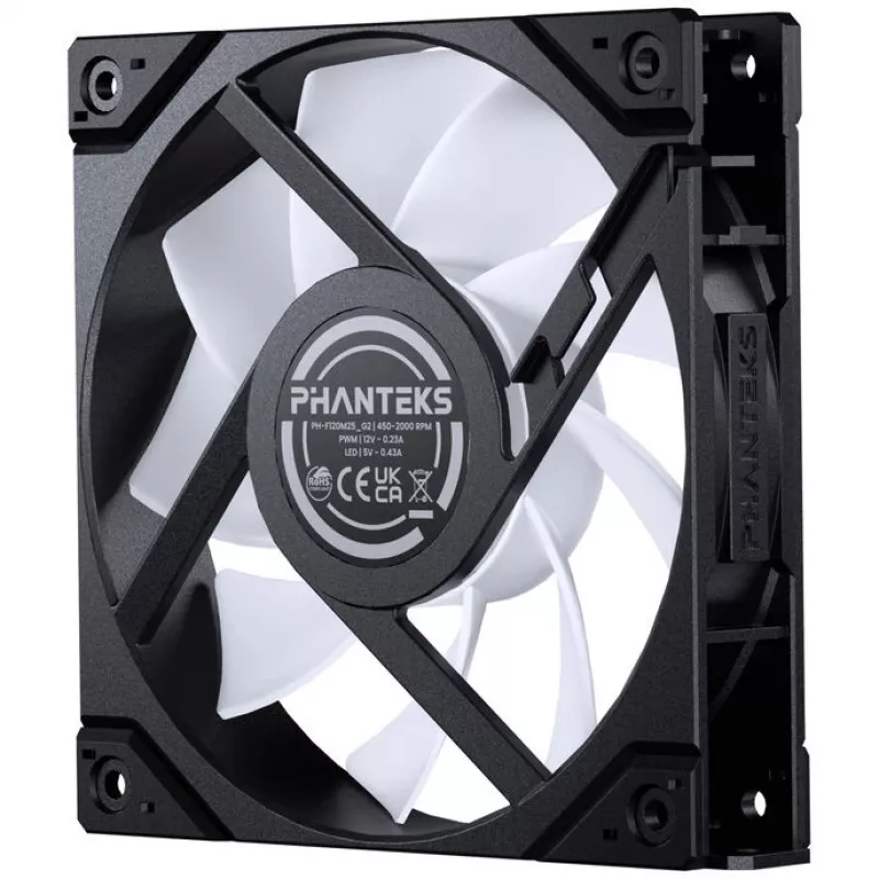 Ventoinha Phanteks M25 Gen2 120 mm PWM D-RGB pack de 3 - Preta