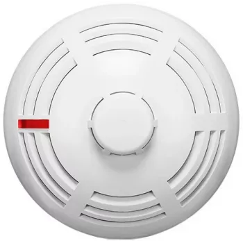 Detetor de fumo SATEL ASD-200, sem fios, montagem à superfície, pilha 3V, Ø108 mm, 61 mm de altura