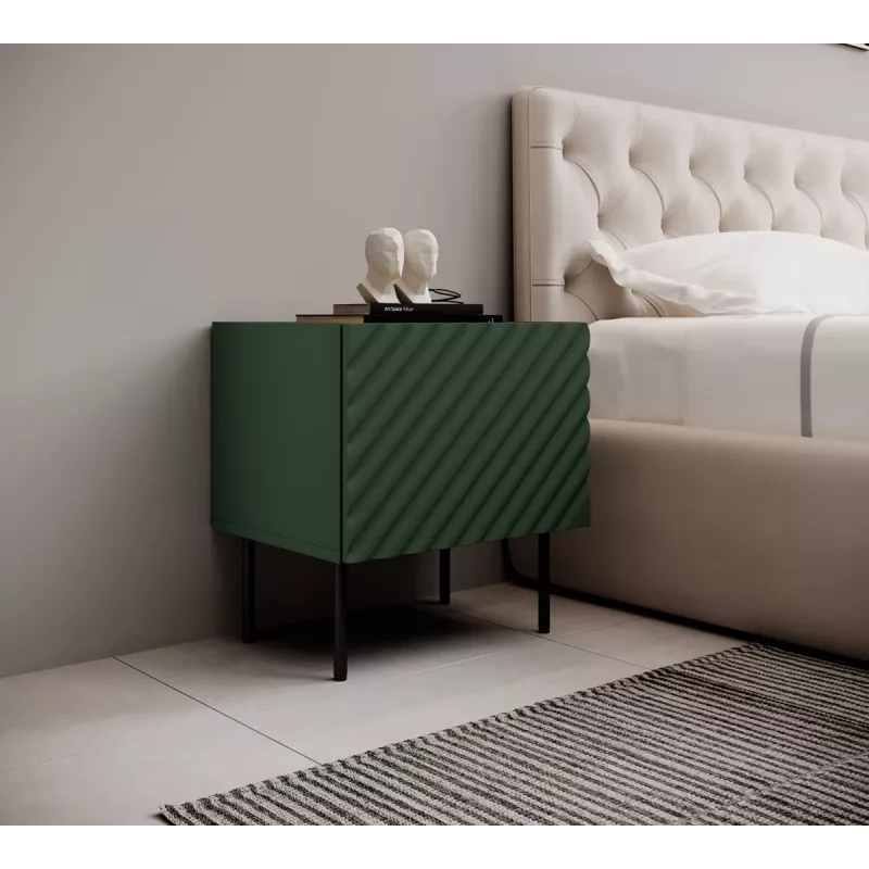 Cama Meble ONDA 301462 mesa de cabeceira, conjunto de 2 unidades, 50×40×54 cm, verde