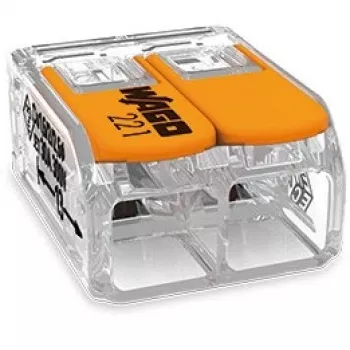 WAGO 221-612 - reto - 450 V - Laranja - Transparente - EN 60664