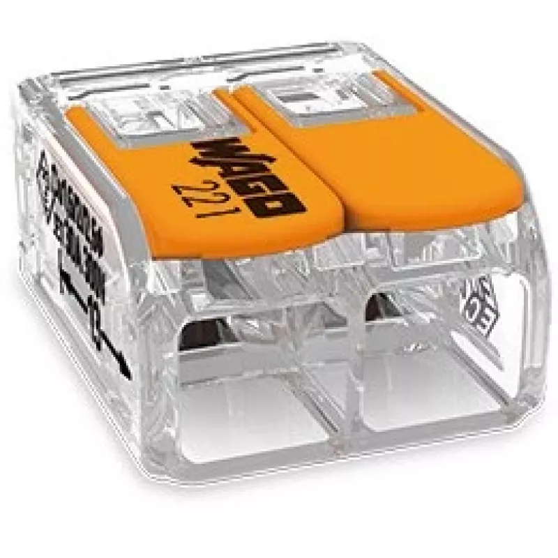 WAGO 221-612 - reto - 450 V - Laranja - Transparente - EN 60664