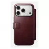 Capa para telemóvel Nomad Modern Leather Folio para Apple iPhone 17 Pro, 6,3 polegadas (16 cm), pele bordô