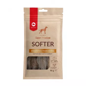 Petiscos para cães MACED Softer Beef com cenoura 100 g — petiscos de treino macios de vaca e cenoura para cães adultos