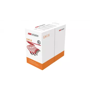 Cabo de rede Hikvision DS-1LN6-UU 305m Cat6 U/UTP laranja