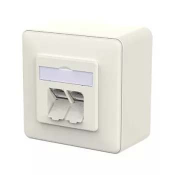 METZ CONNECT tomada de ligação E-DAT C6A LSA++ 2 vias AP branco puro