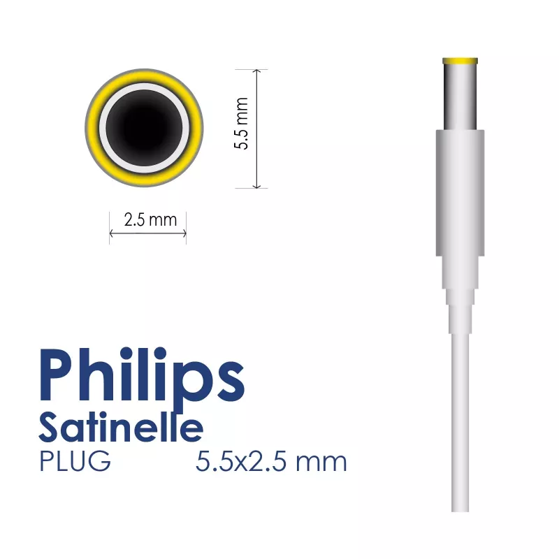 Fonte de alimentação Akyga AK-PD-04 para depiladora Philips Satinelle, 4,7 V, 300 mA, 1,41 W, 1,8 m, branco