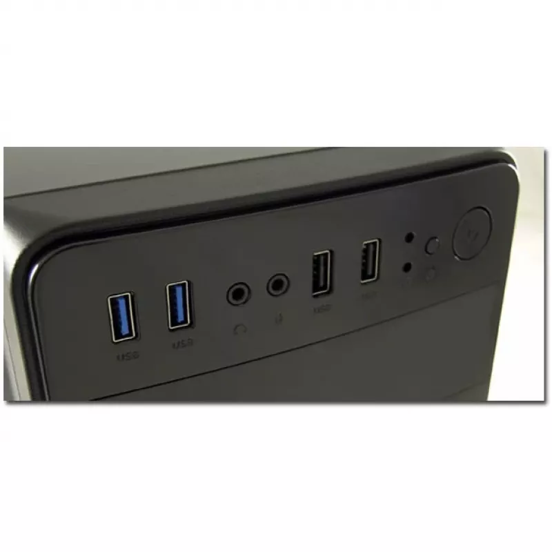 LC Power 2015MB - torre - micro ATX - sem fonte de alimentação - preto - USB/áudio (LC-2015MB-ON)