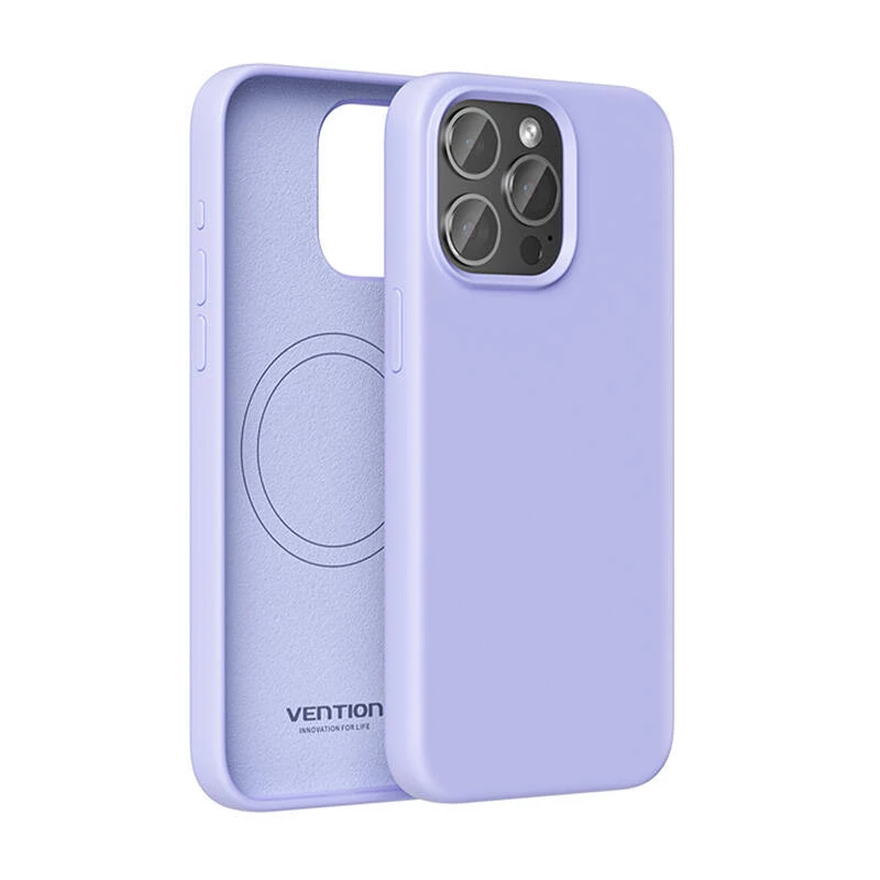 Capa para telemóvel Vention Silicone Case KUFV0-40 para iPhone 15 Pro Max, roxo, silicone toque suave ajuste fino
