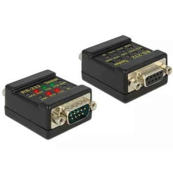 Conector DeLOCK 2xDB9 87713 preto
