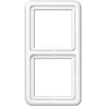 Tampa para tomada de parede JUNG CD 582 WW branco, duroplástico, sem parafusos, 81×152 mm