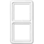 Tampa para tomada de parede JUNG CD 582 WW branco, duroplástico, sem parafusos, 81×152 mm