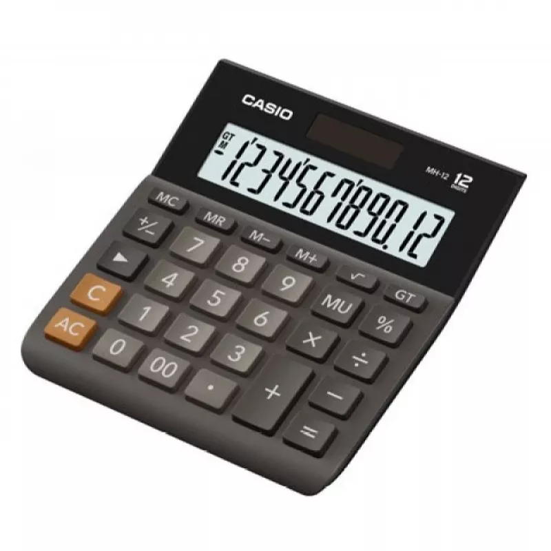 Calculadora de escritório Casio MH-12BK-S 12 dígitos preta