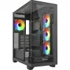 ELITE SHARK CA500, caixa torre preto, 2x vidro temperado