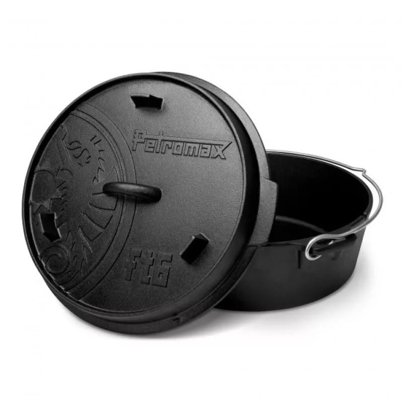Dutch Oven Petromax ft6-t 5,5 L preto ferro fundido