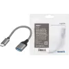 Adaptador LogiLink USB 3.2 Gen1 Type-C C/M para USB-A/F OTG alumínio 0,15 m