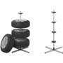 Estante para pneus e jantes IWH 019064 para 4 pneus, montagem simples