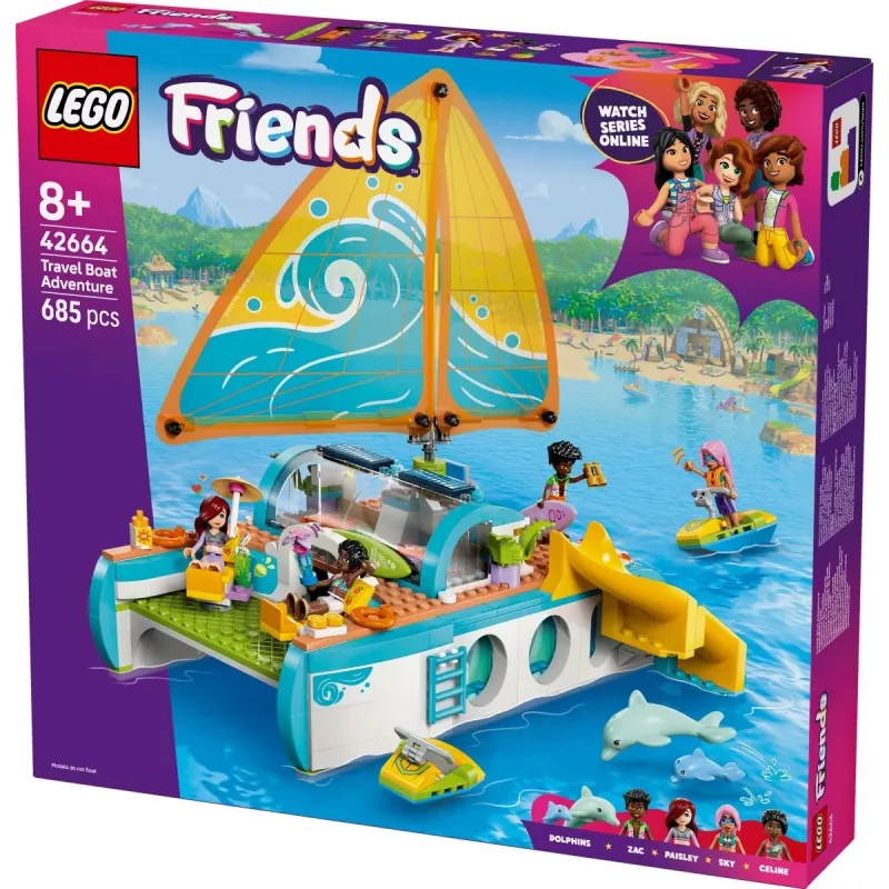 LEGO Friends 42664 Aventura de barco conjunto de construção, 685 peças, a partir dos 8 anos