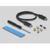 Caixa para SSD DeLOCK caixa combo externa USB Type-C para M.2 NVMe PCIe ou SATA SSD