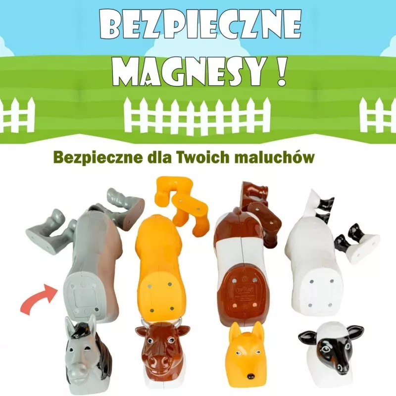 Conjunto magnético de animais da quinta Malblo