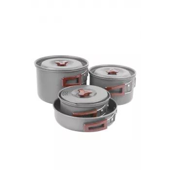 Conjunto de cozinha Fire-Maple fmc-206 Panelas e frigideiras de campismo, leve, design compacto