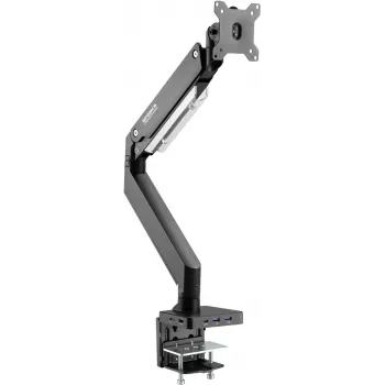 SpeaKa Professional SP-MM-810 Suporte de secretária para monitor individual 43,2 cm (17) - 88,9 cm (35) docking station integrada, tecnologia de mola a gás, inclinável, orientável (SP-10506476)