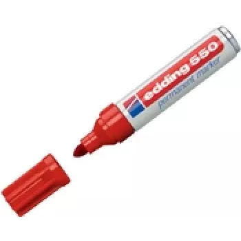 Marcador permanente Edding 550 vermelho 10 unid.