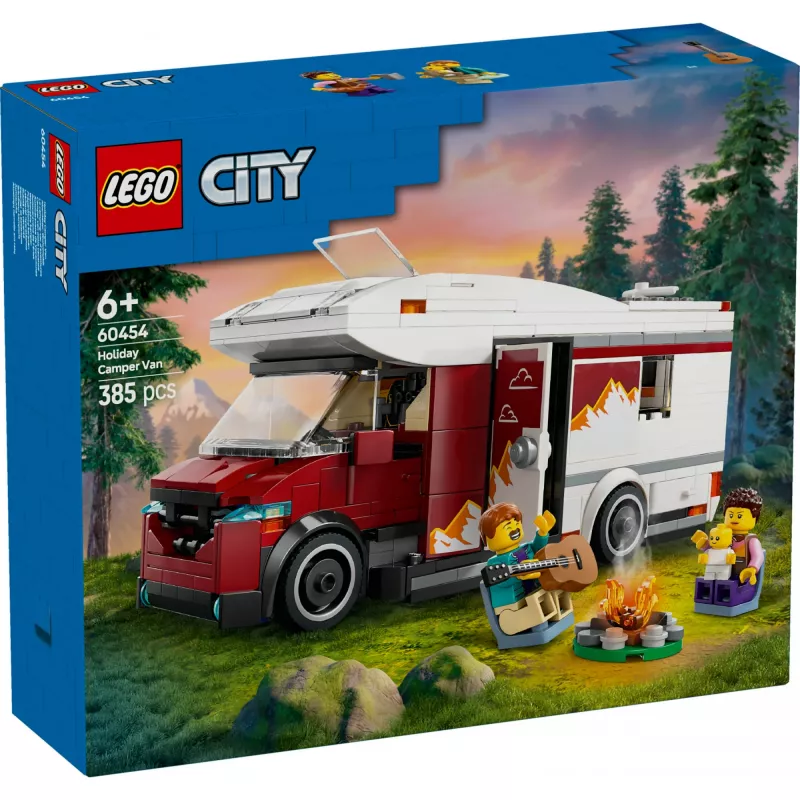 Brinquedo de construção LEGO City Autocaravana de aventura 60454, 385 peças, altura 80 mm, para crianças a partir de 6 anos