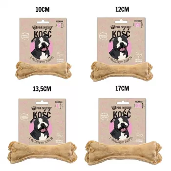 Osso mastigável para cães PAKA ZWIERZAKA 10 cm, com adição de dobrada, 35 g, petisco de higiene dentária de vaca hipoalergénico
