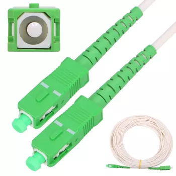 Cabo de patch Extralink SC/APC–SC/APC monomodo G.657.A2 3 mm simplex LSOH 10 m, branco