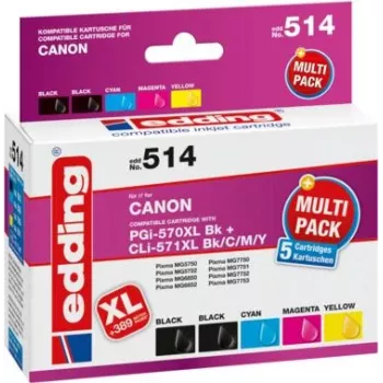 EDDING tinte substitui Canon PGI-570XL+CLI-571XL compatível preto ciano magenta (18-514-01)
