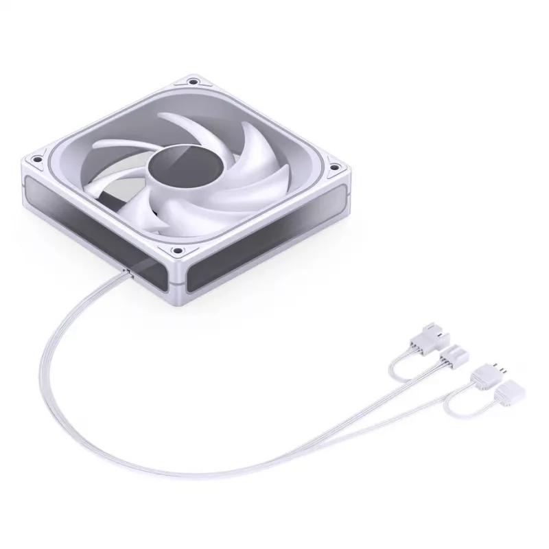 Ventoinha de arrefecimento PWM ARGB 120mm Jonsbo ZA-120 branco — modelo ZA-120W, controlo PWM, iluminação ARGB