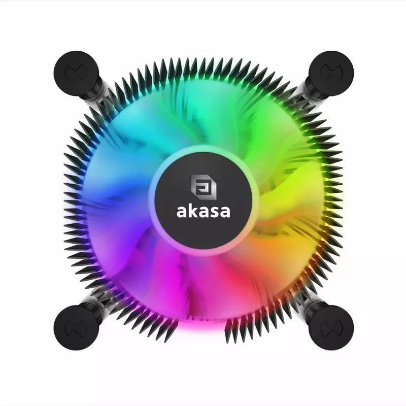 Arrefecedor de ar Akasa AK-CC6615BP01 preto 600-3000 rpm rolamento de esferas duplo