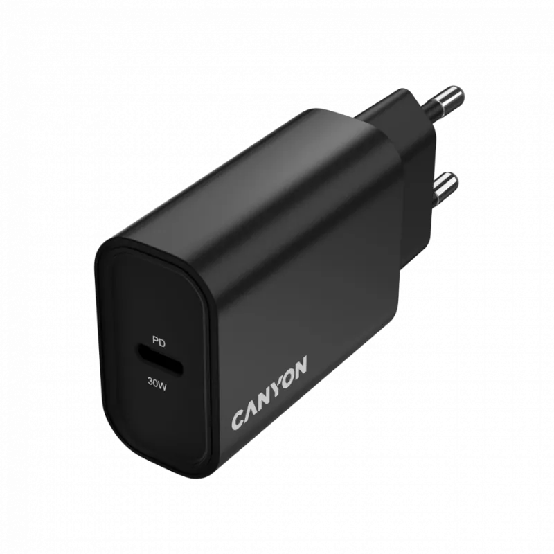 Carregador de parede CANYON OnCharge 30CL 30 W PD 1 porta ficha EU preto