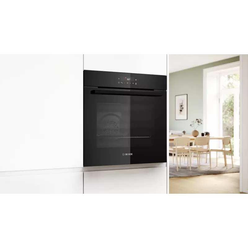 BOSCH Serie 2 HBA571BB4 forno 71 L 3600 W preto + BOSCH HEZ538000 calha de guia