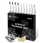 Conjunto de marcadores acrílicos Arrtx LC303601, 10 peças, 4 cores